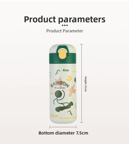 Bouncing Thermos Cup Cartoon Temperature Display Portable Water Cup