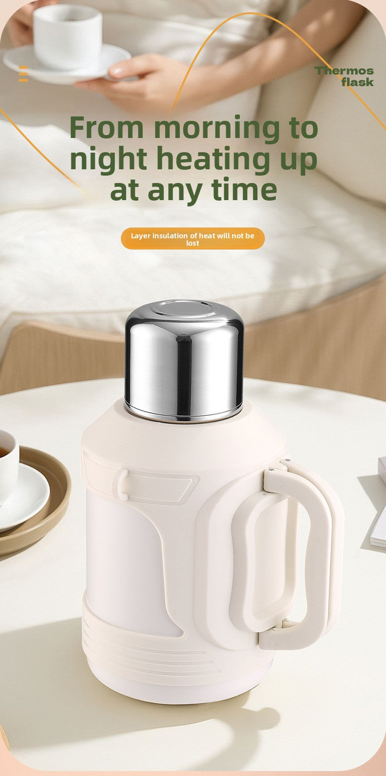 316 Stainless Steel Insulated Kettle Large Capacity Outdoor Portable Water Bottle