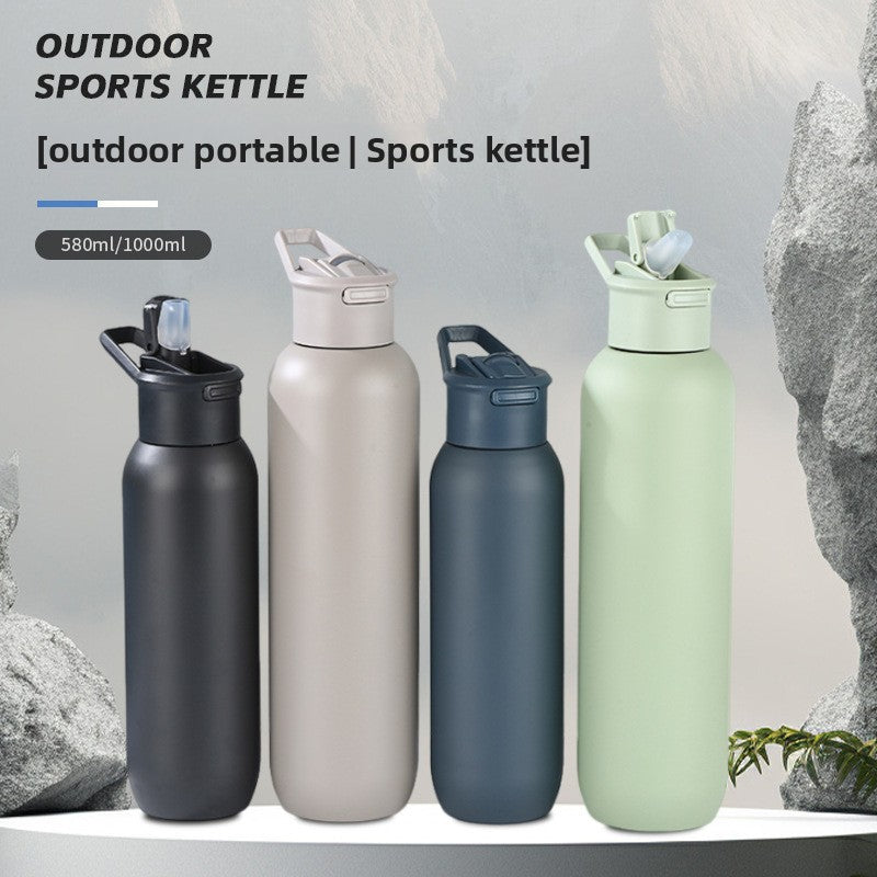 304 Stainless Steel Insulated Cup Portable Handheld Sports Water Bottle Straw Cup