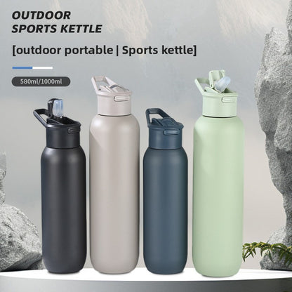 304 Stainless Steel Insulated Cup Portable Handheld Sports Water Bottle Straw Cup