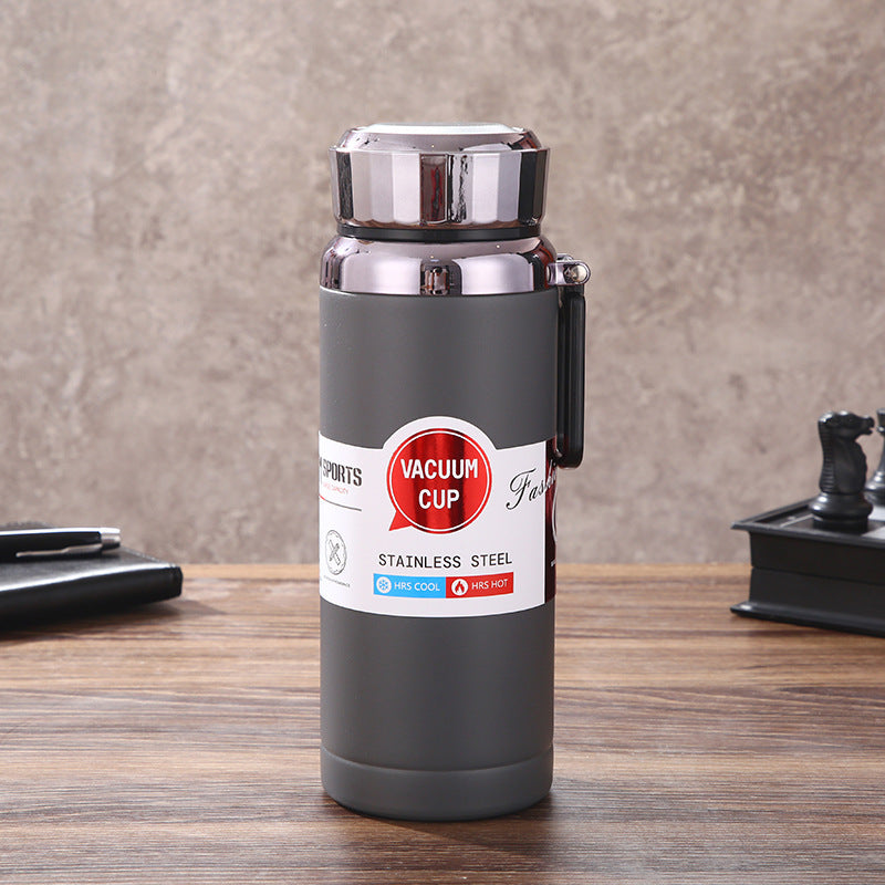 304 Stainless Steel Vacuum Insulated Kettle Intelligent Temperature Display Hiking Kettle Portable Outdoor Sports Water Bottle