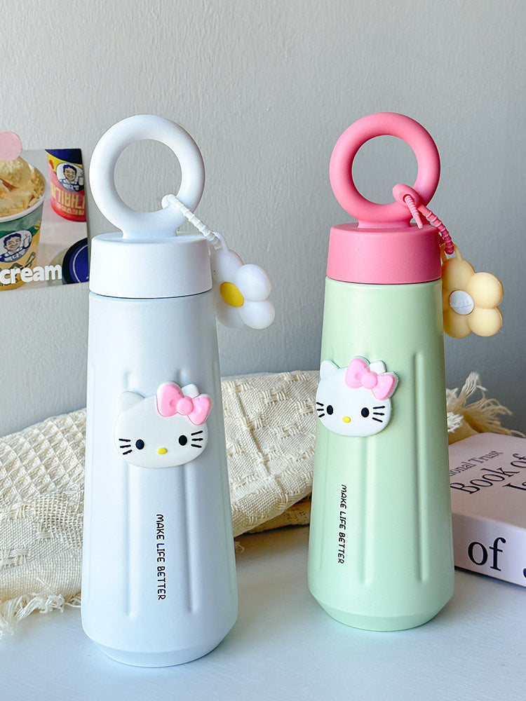 316 Stainless Steel Insulated Cup Creative Petal Portable Sports Handle Cup