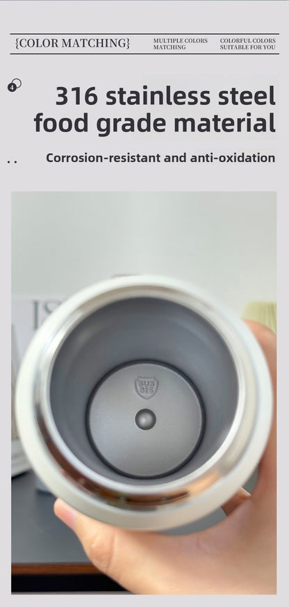 316 Stainless Steel Insulated Cup Convenient Outdoor Sports Pop-up Lid