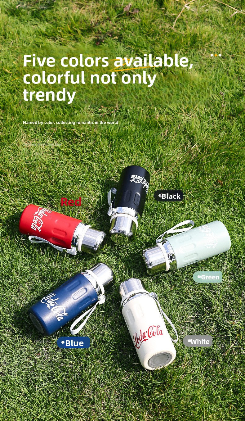 316 Stainless Steel Insulated Cup Outdoor Portable Insulated Bottle with Rope Bouncing Cup