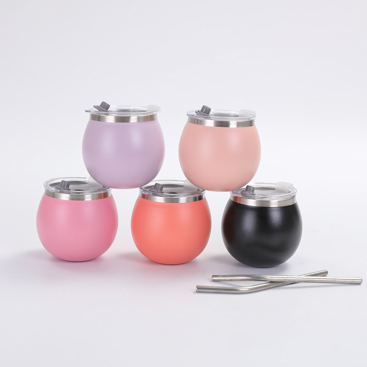 Mini Mate Tea Cup with Straw 304 Stainless Steel Pocket Portable