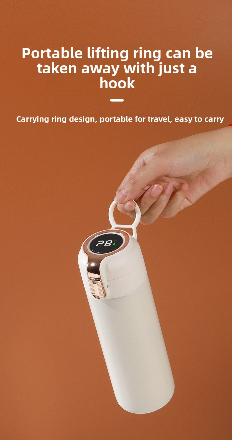 Temperature Display Stainless Steel Double Wall Insulated Cup Engraved Water Cup