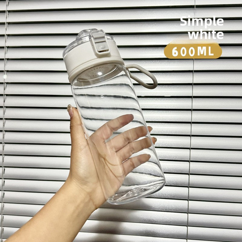 Student Simple Dual Drinking Sports Plastic Water Bottle