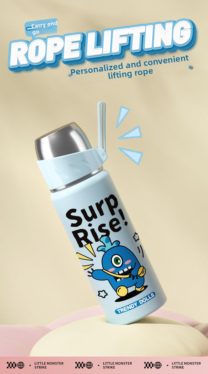 Children's Insulated Cup 316 Stainless Steel Cartoon Straw Bullet Cup