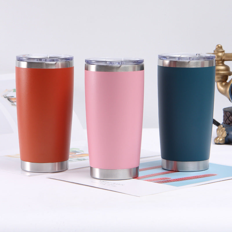 20oz Stainless Steel Car Cup Double-layer Vacuum Car Portable Insulation Cold Beer Cup