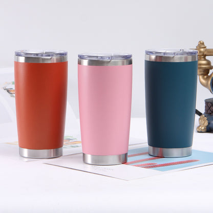 20oz Stainless Steel Car Cup Double-layer Vacuum Car Portable Insulation Cold Beer Cup