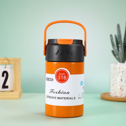 316 Stainless Steel Insulated Cup Outdoor Portable Sports Water Bottle Straw Cup Handheld