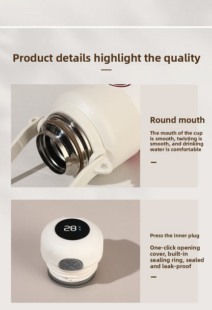 316 Stainless Steel Insulated Portable Temperature Display Handheld Kettle