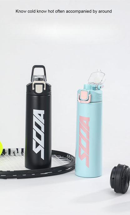 304 Stainless Steel Insulated Cup Outdoor Sports Water Bottle Fashionable Simple Bounce Cup