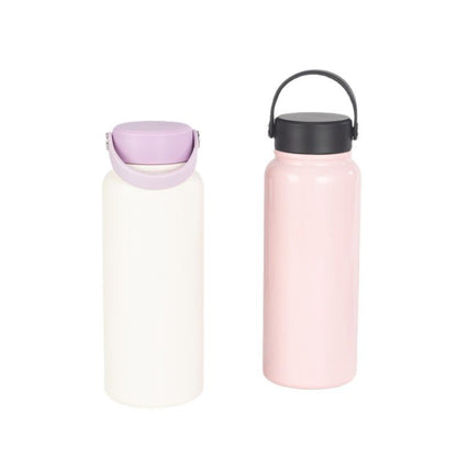 Portable 304 Stainless Steel Sports Wide Mouth Insulated Cup Outdoor Handheld Water Bottle