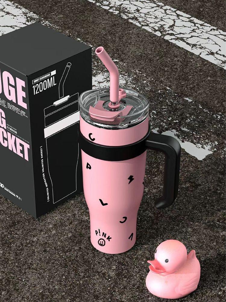 304 Stainless Steel Insulated Cup High Aesthetic 40oz Car Straw Cup