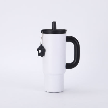 304 Stainless Steel Handle Insulated Cup Portable Car Straw Cup