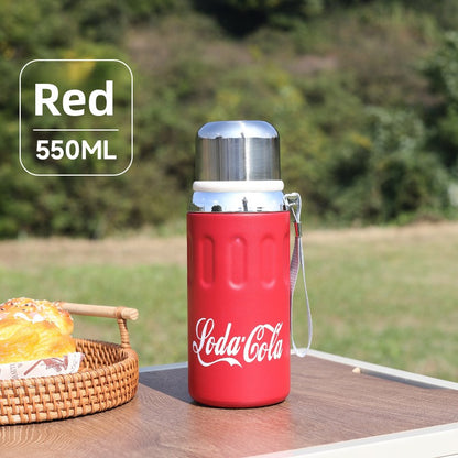 316 Stainless Steel Insulated Cup Outdoor Portable Insulated Bottle with Rope Bouncing Cup