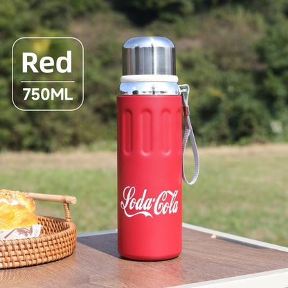 316 Stainless Steel Insulated Cup Outdoor Portable Insulated Bottle with Rope Bouncing Cup