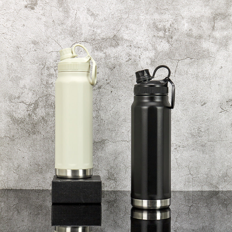 304 Stainless Steel Space Bottle Portable Vacuum Handheld Lid Hiking Bottle Outdoor Cycling Sports Water Bottle