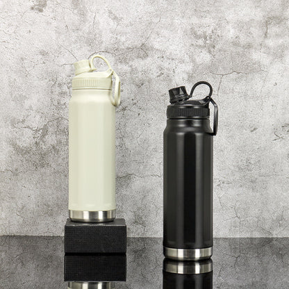 304 Stainless Steel Space Bottle Portable Vacuum Handheld Lid Hiking Bottle Outdoor Cycling Sports Water Bottle