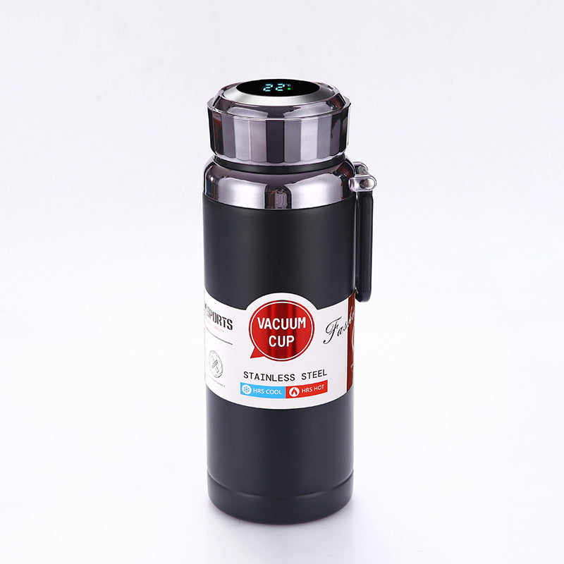 304 Stainless Steel Vacuum Insulated Kettle Intelligent Temperature Display Hiking Kettle Portable Outdoor Sports Water Bottle