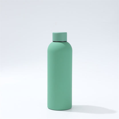 304 Stainless Steel Rubber Paint Small Mouth Bottle Thermos Cup Solid Color Minimalist