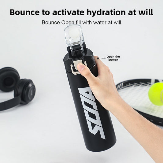 304 Stainless Steel Insulated Cup Outdoor Sports Water Bottle Fashionable Simple Bounce Cup