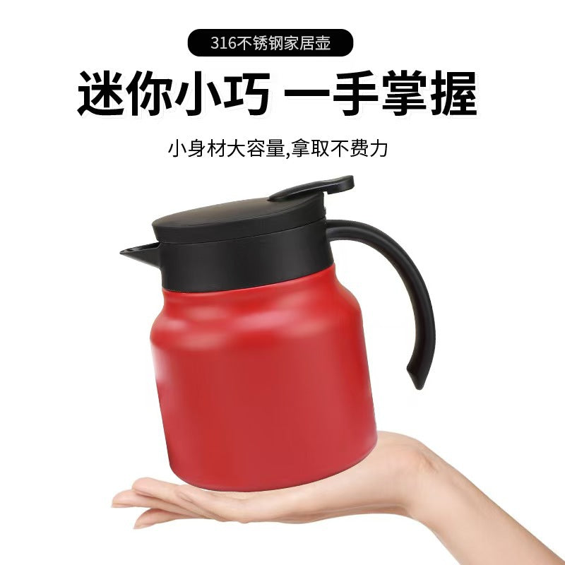 316 Stainless Steel Teapot Coffee Pot Insulated Kettle Gift Holiday Present