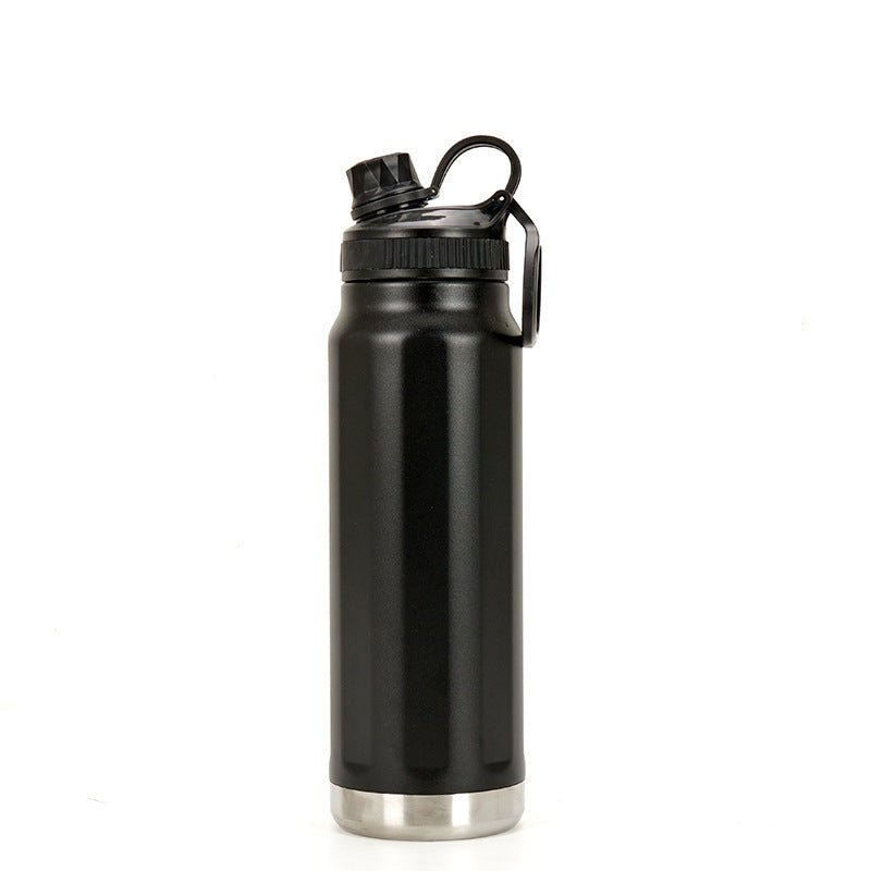 304 Stainless Steel Space Bottle Portable Vacuum Handheld Lid Hiking Bottle Outdoor Cycling Sports Water Bottle