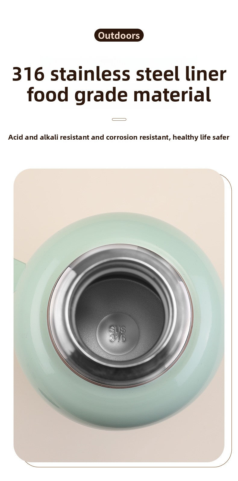316 Stainless Steel Intelligent Large Capacity Vacuum Insulated Cup