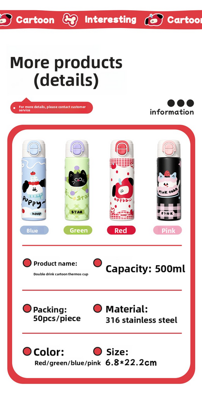 316 Stainless Steel Portable Insulated Thermos Bottle