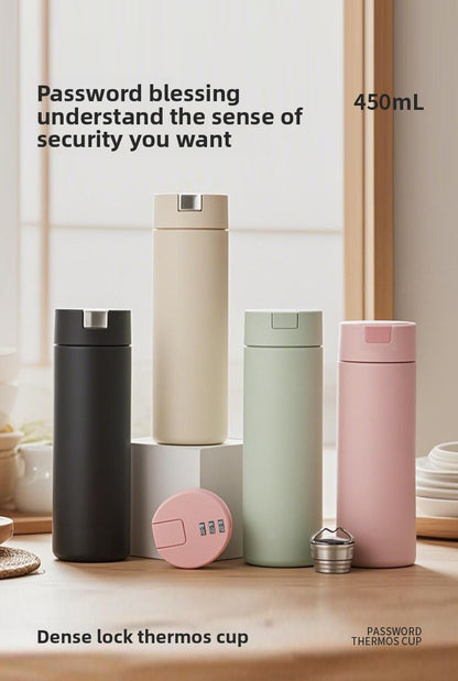 Mechanical Password Lock Thermos Cup Exclusive Password Travel Companion