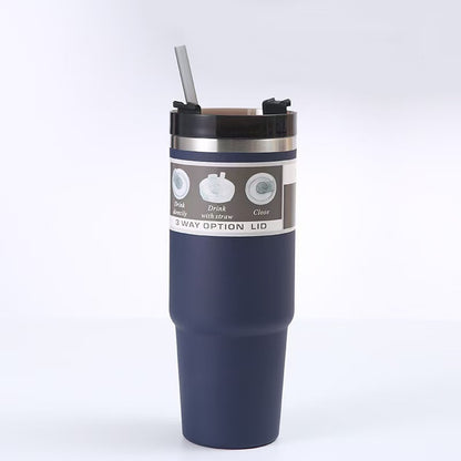 30OZ Stainless Steel Insulated Cup Portable Straw Cup Coffee Cup