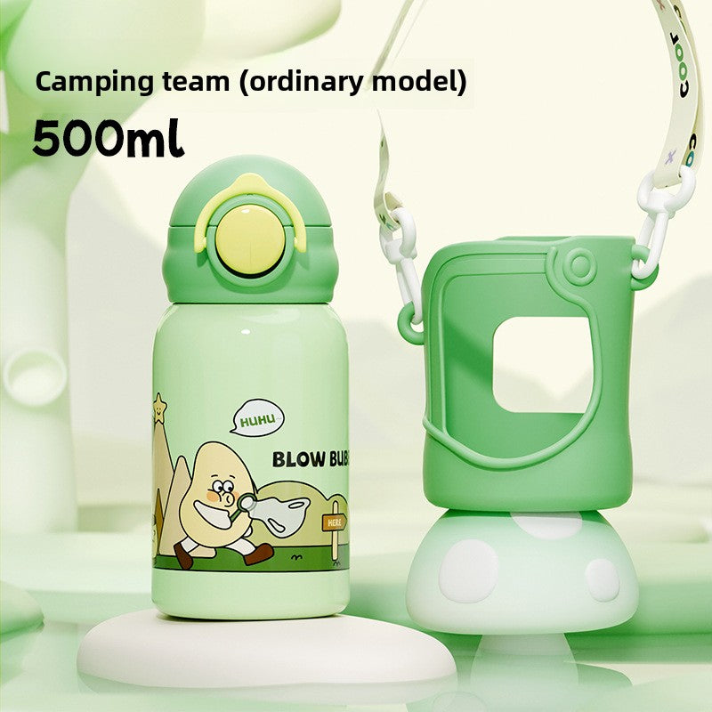 Smart Children's Student 316 Stainless Steel Insulated Cup with Straw Portable Water Bottle