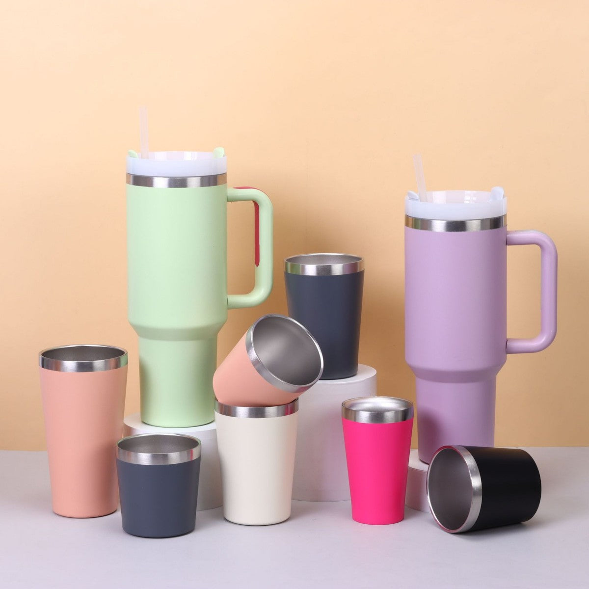 40oz Stainless steel travel mug gen 2 、Tapered Cup、Big Milk Cup、Small Trumpet Cup  and Small Milk Cup