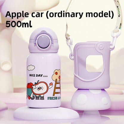 Smart Children's Student 316 Stainless Steel Insulated Cup with Straw Portable Water Bottle
