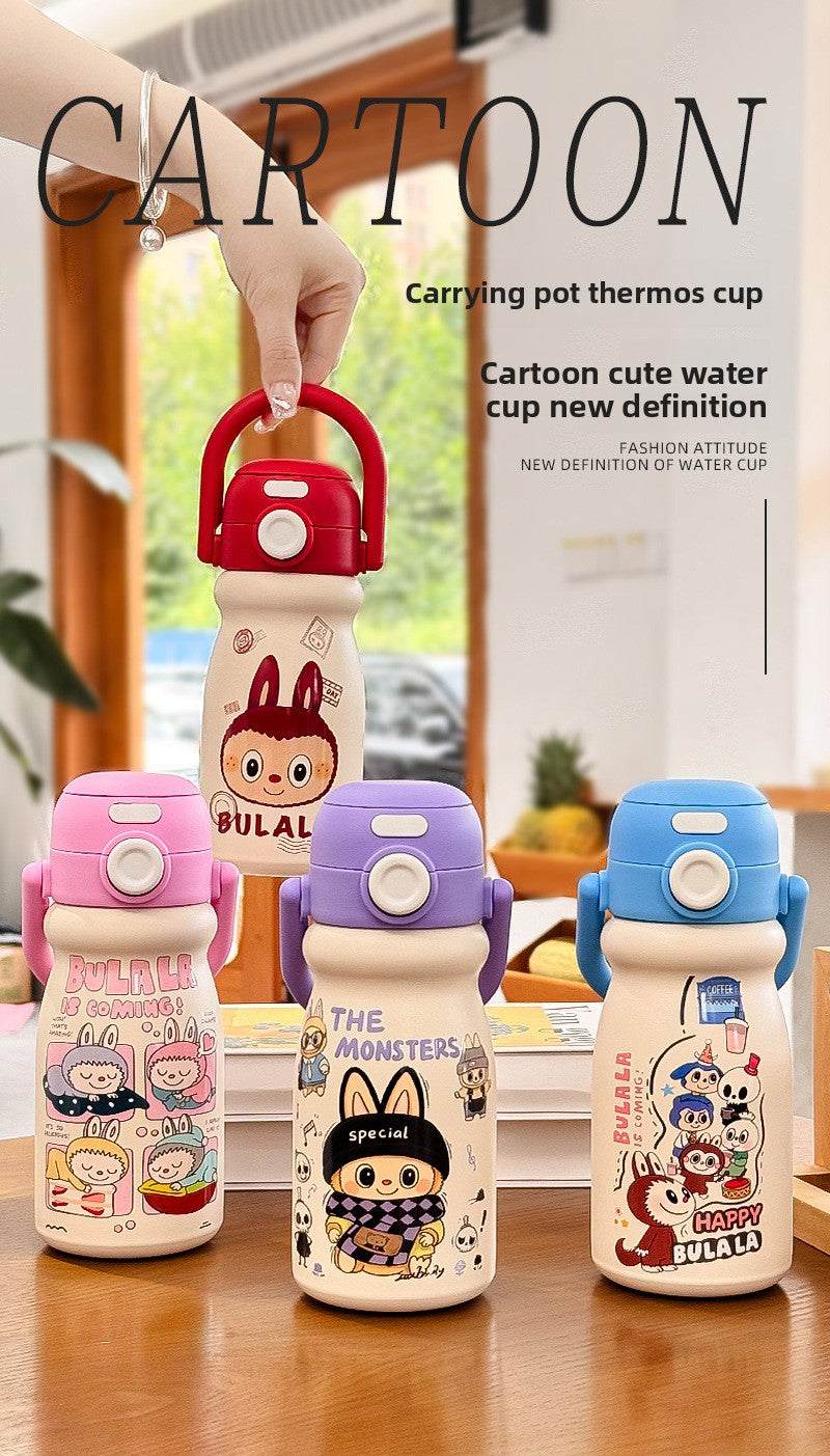 Cartoon Children's Insulated Cup 316 Stainless Steel Double Drinking Cute Portable Tote Bottle
