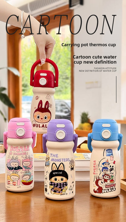 Cartoon Children's Insulated Cup 316 Stainless Steel Double Drinking Cute Portable Tote Bottle