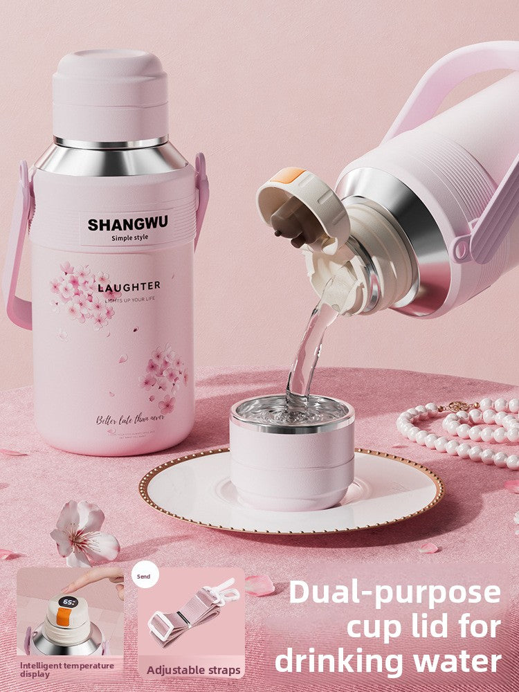 Large Capacity Insulated 316 Stainless Steel Sakura Water Cup