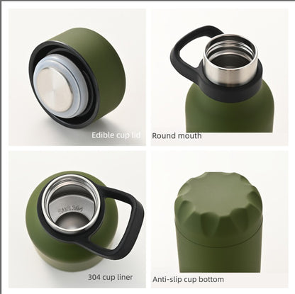 Outdoor Portable 304 Stainless Steel Sports Water Bottle Handheld