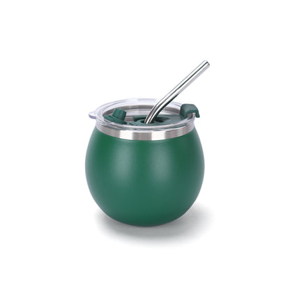 Mini Mate Tea Cup with Straw 304 Stainless Steel Pocket Portable