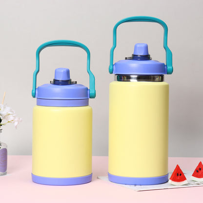 Outdoor sports water bottle stainless steel large capacity thermos cup