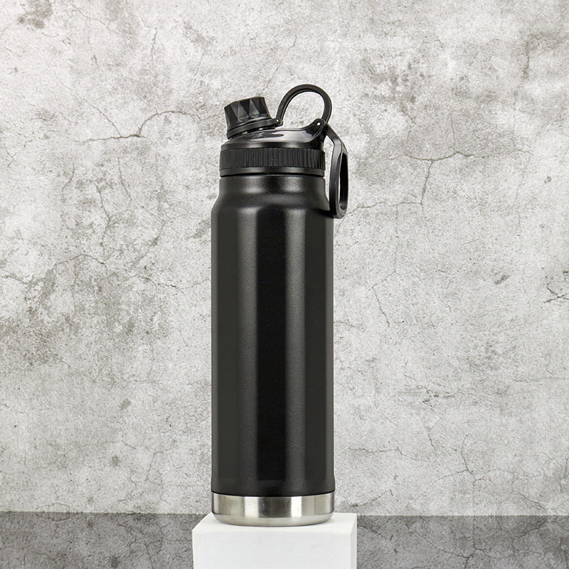 304 Stainless Steel Space Bottle Portable Vacuum Handheld Lid Hiking Bottle Outdoor Cycling Sports Water Bottle