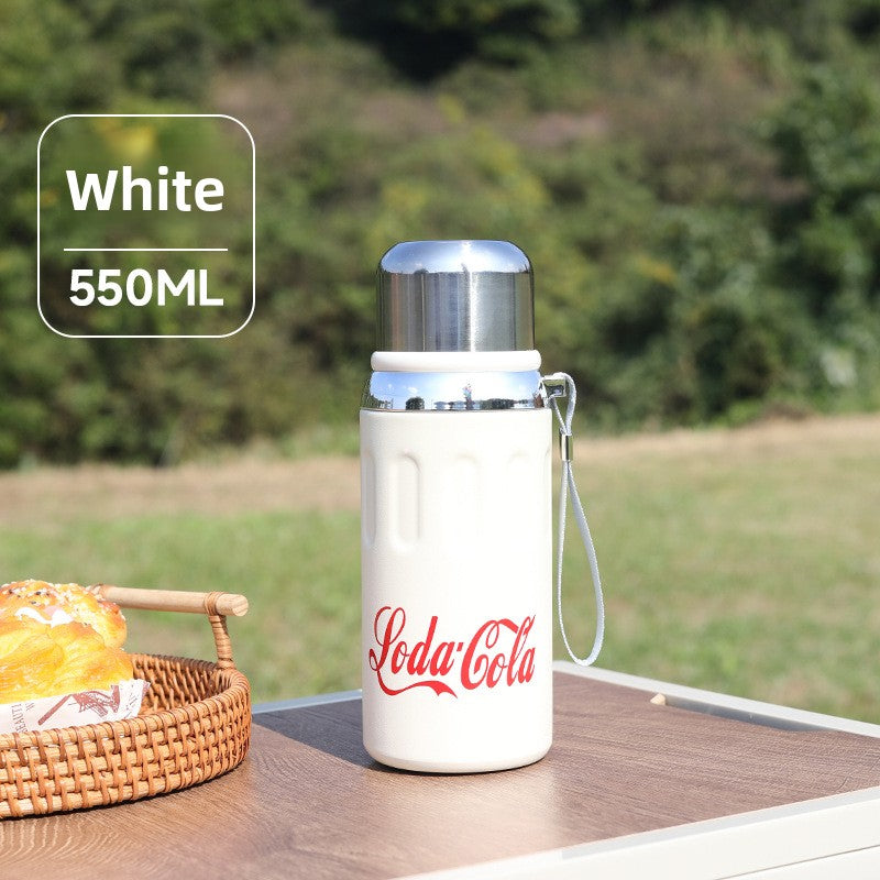 316 Stainless Steel Insulated Cup Outdoor Portable Insulated Bottle with Rope Bouncing Cup