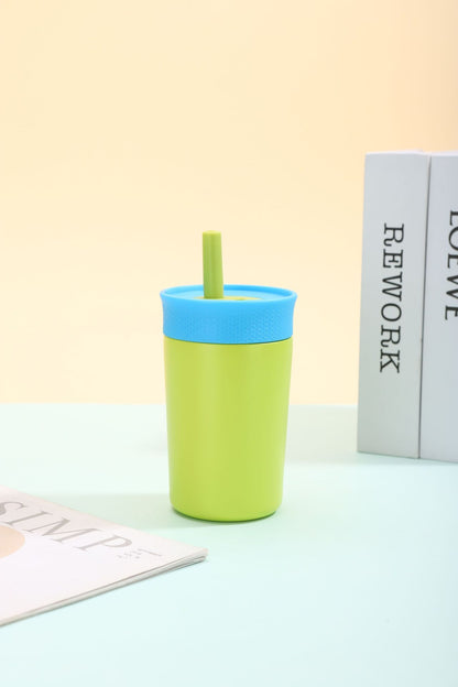 12oz Mini 304 Stainless Steel Silicone Straw Insulated Cup