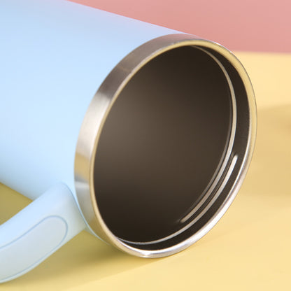 304 Stainless Steel Insulated Cup Portable Handle Straw