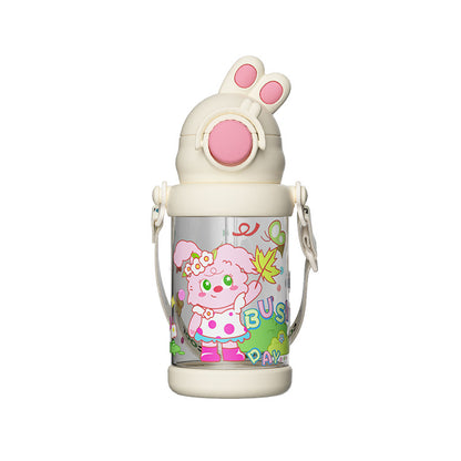 Large Capacity Bouncing Plastic Portable Rabbit Water Cup