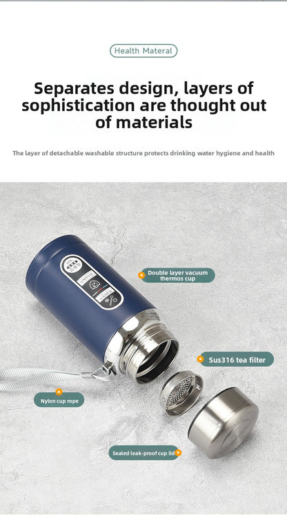 316 Stainless Steel Tea Water Separation Insulation Outdoor Portable Sports Water Bottle