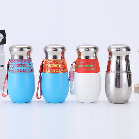 316 Stainless Steel Insulated Cup with Portable Strap Chinese Style