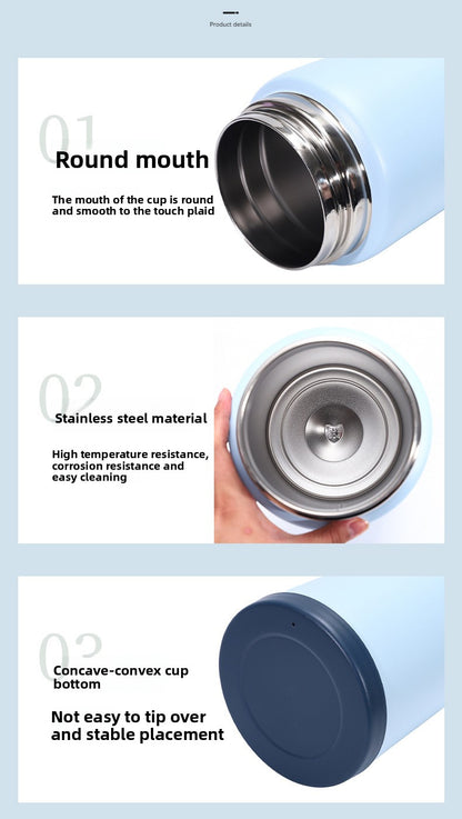 Outdoor sports water bottle stainless steel large capacity thermos cup